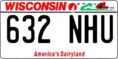 WI license plate 632NHU