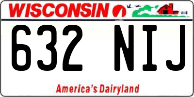 WI license plate 632NIJ