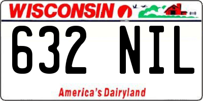WI license plate 632NIL