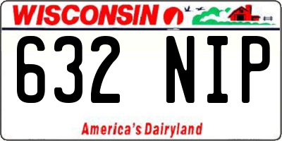 WI license plate 632NIP