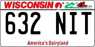 WI license plate 632NIT