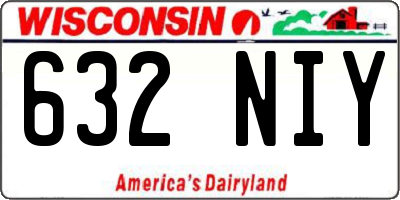 WI license plate 632NIY