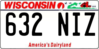 WI license plate 632NIZ