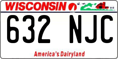 WI license plate 632NJC