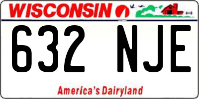 WI license plate 632NJE