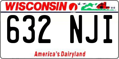 WI license plate 632NJI