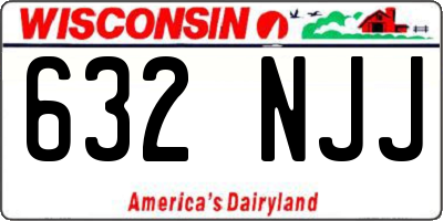 WI license plate 632NJJ