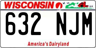 WI license plate 632NJM