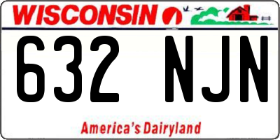WI license plate 632NJN