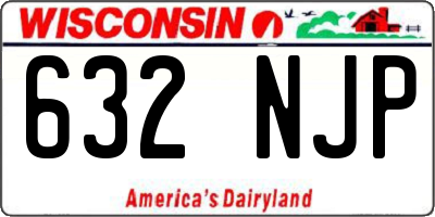 WI license plate 632NJP