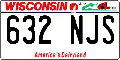 WI license plate 632NJS