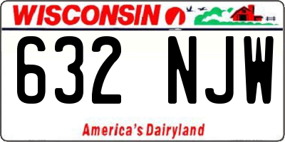 WI license plate 632NJW