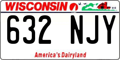 WI license plate 632NJY