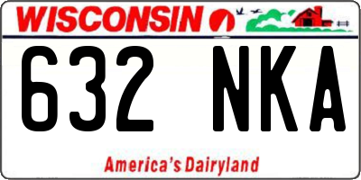 WI license plate 632NKA