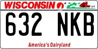 WI license plate 632NKB