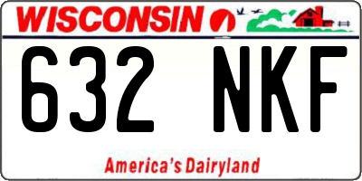 WI license plate 632NKF