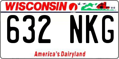 WI license plate 632NKG