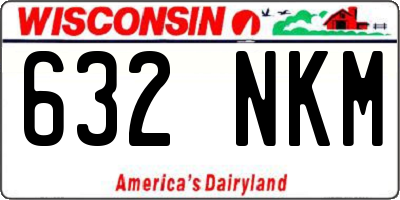 WI license plate 632NKM