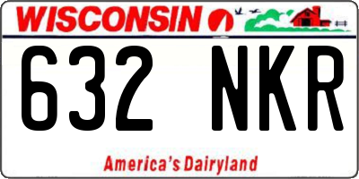 WI license plate 632NKR