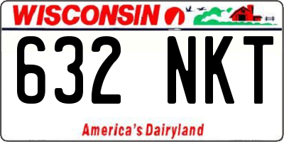 WI license plate 632NKT
