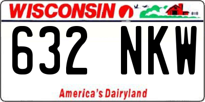 WI license plate 632NKW