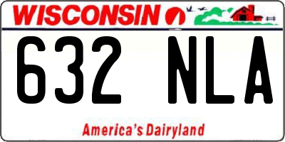 WI license plate 632NLA