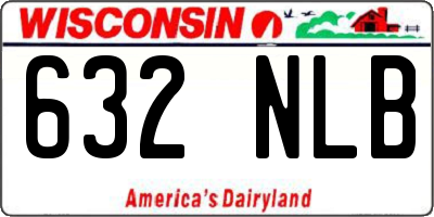 WI license plate 632NLB