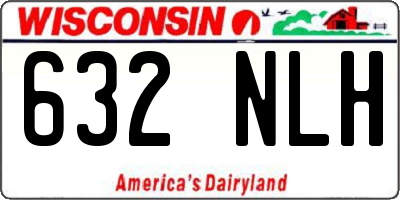WI license plate 632NLH
