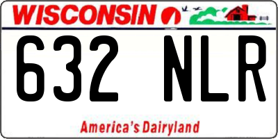 WI license plate 632NLR