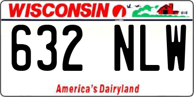 WI license plate 632NLW