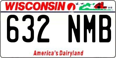 WI license plate 632NMB
