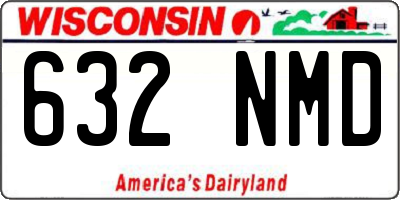WI license plate 632NMD