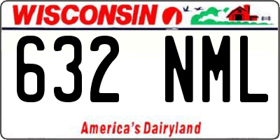 WI license plate 632NML