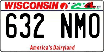 WI license plate 632NMO