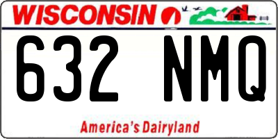WI license plate 632NMQ