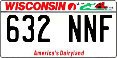 WI license plate 632NNF