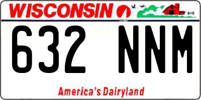 WI license plate 632NNM
