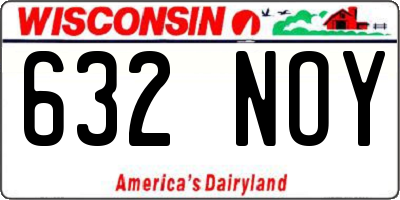 WI license plate 632NOY