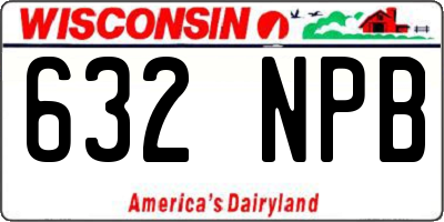 WI license plate 632NPB