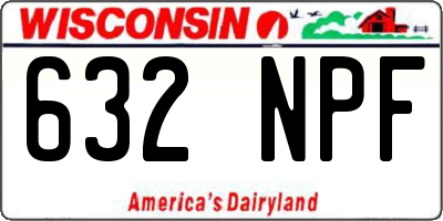 WI license plate 632NPF