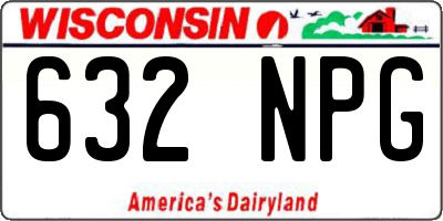 WI license plate 632NPG