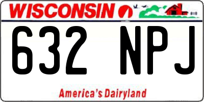 WI license plate 632NPJ
