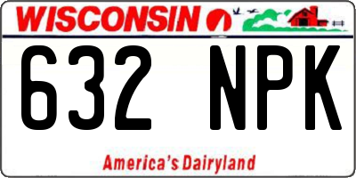 WI license plate 632NPK