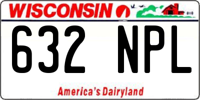WI license plate 632NPL
