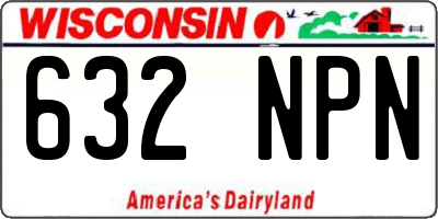 WI license plate 632NPN