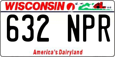 WI license plate 632NPR