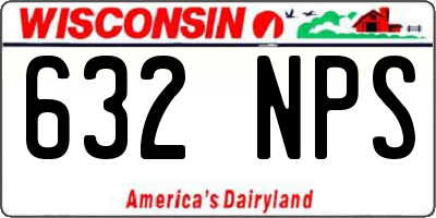 WI license plate 632NPS