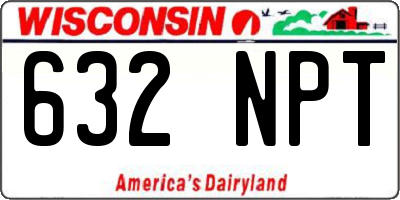 WI license plate 632NPT