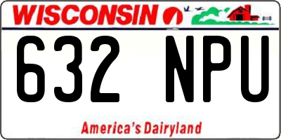 WI license plate 632NPU