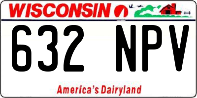 WI license plate 632NPV